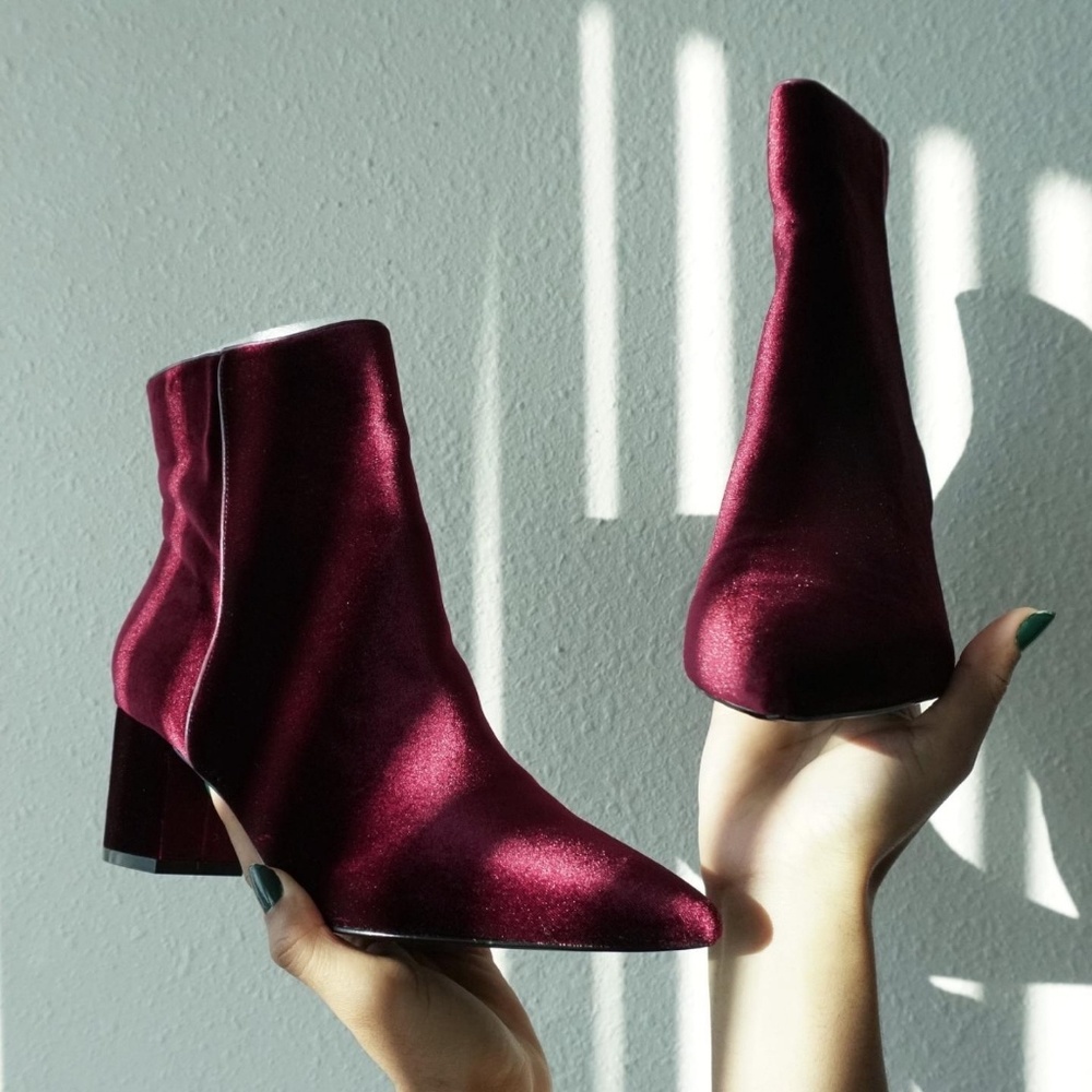 NWT Steven by Steve Madden velvet booties